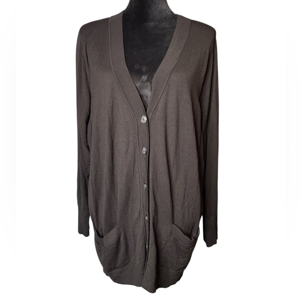 White Stag Women's Black Cardigan Sweater